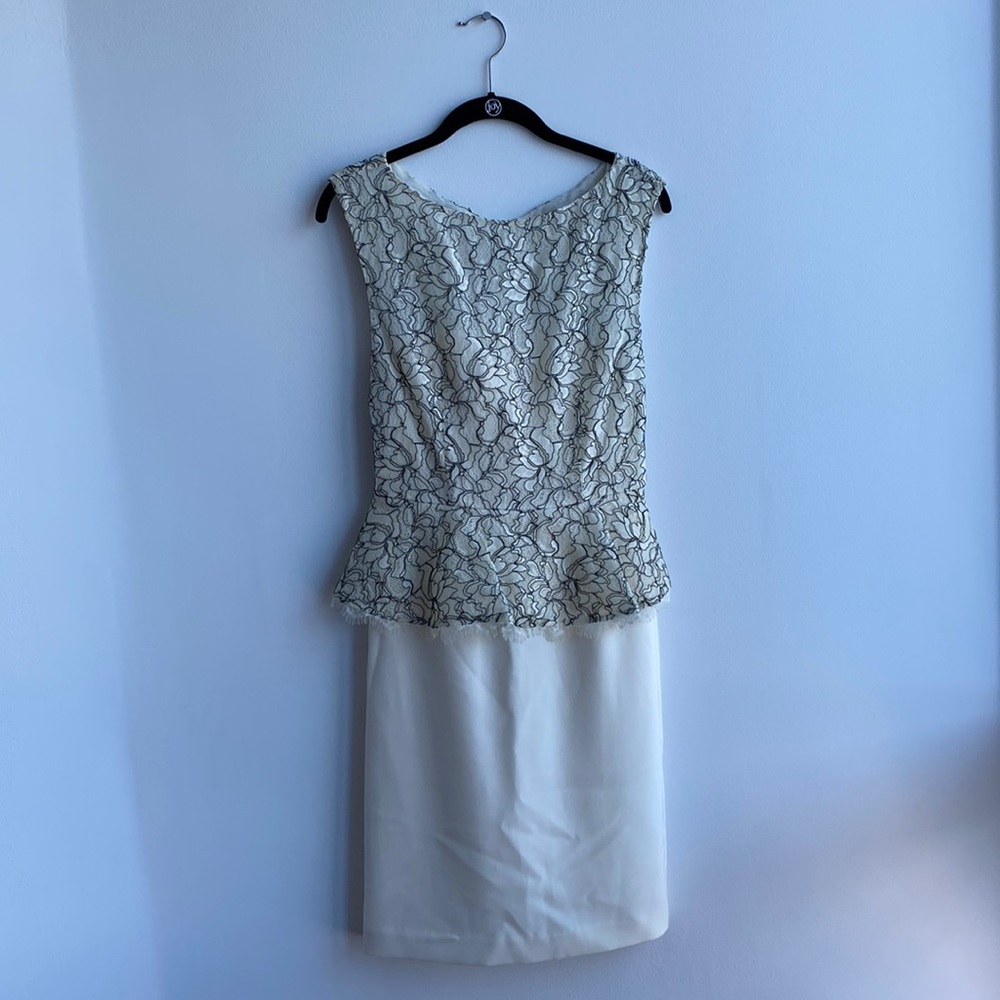 Alice + Olivia Lace Peplum Dress